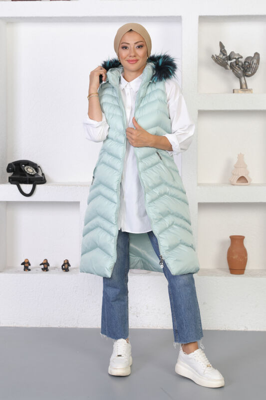 Urumçi Şişme Yelek TS0557 Mint - 6
