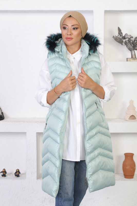 Urumçi Şişme Yelek TS0557 Mint - 7