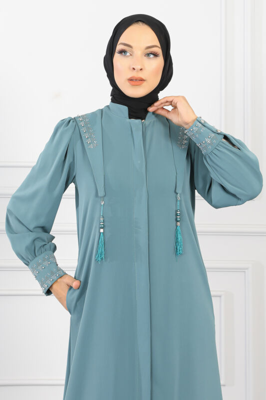 Gizli Pat Taşlı Ferace TS0349 Mint - 6