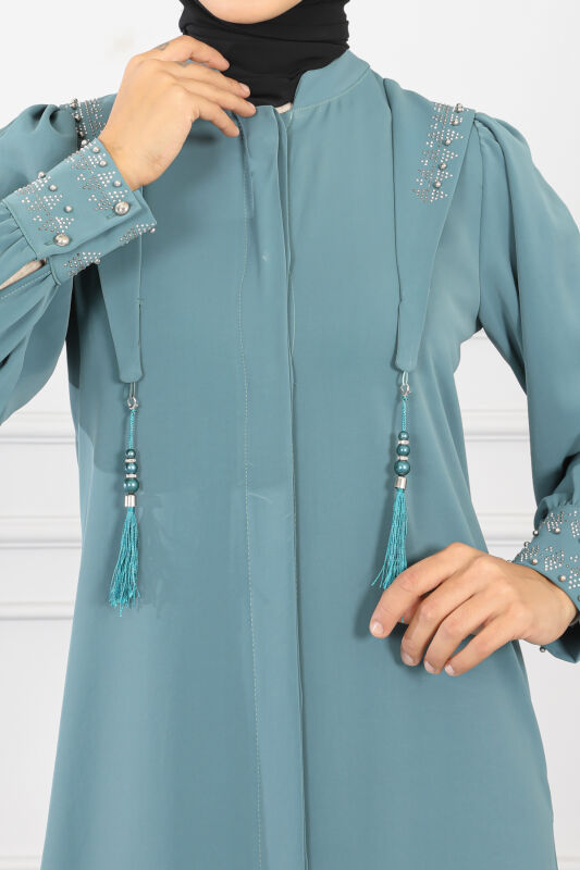 Gizli Pat Taşlı Ferace TS0349 Mint - 7