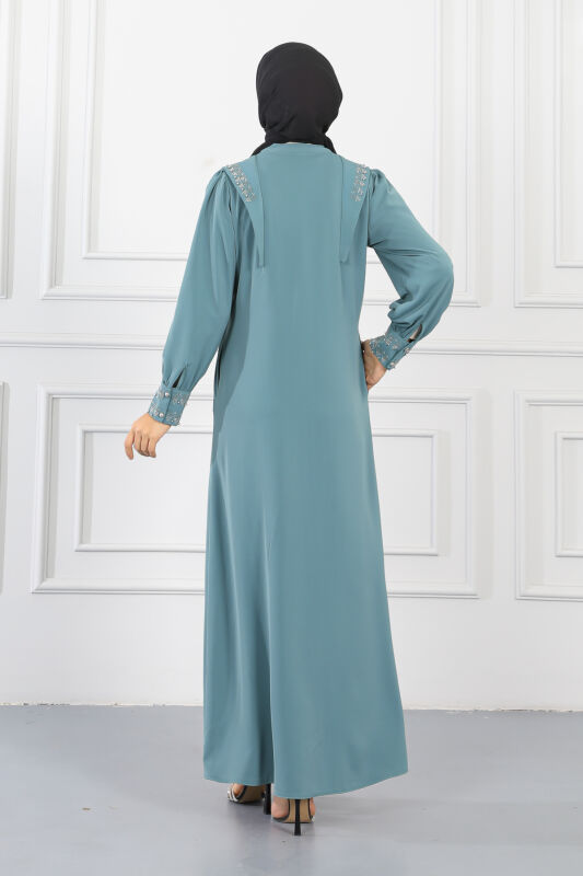 Gizli Pat Taşlı Ferace TS0349 Mint - 5