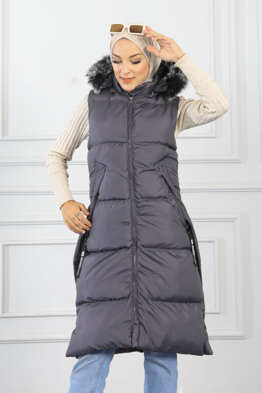 North İce Şişme Yelek TS0569 ANTRASİT - 6