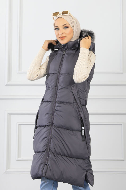 North İce Şişme Yelek TS0569 ANTRASİT - 5